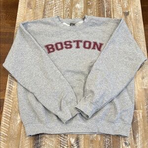 Gildan Gray Boston Crewneck Sweatshirt